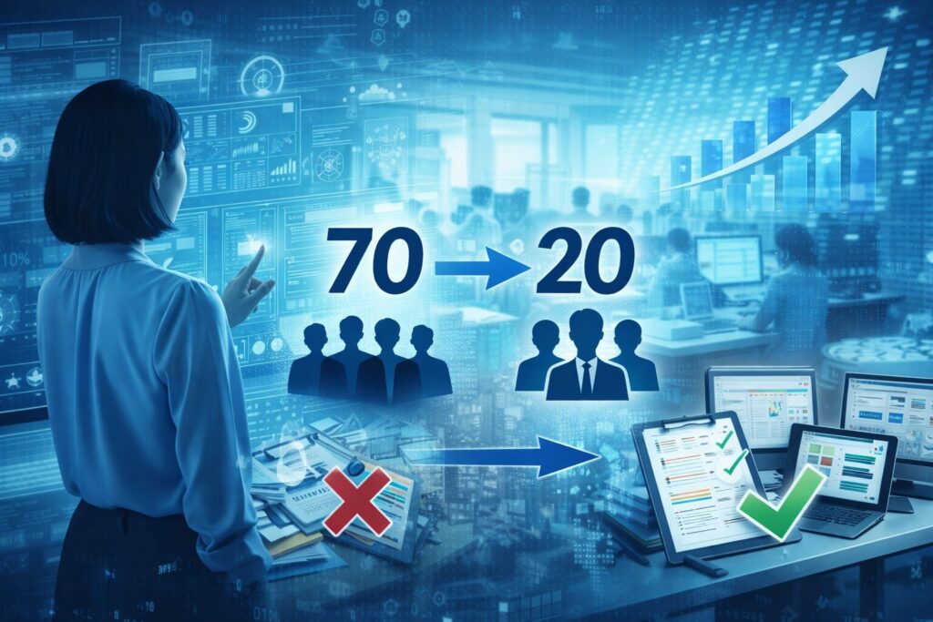 派遣SVによる事務局の業務改善とDXをテーマにしたアイキャッチ画像