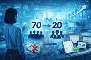 派遣SVによる事務局の業務改善とDXをテーマにしたアイキャッチ画像